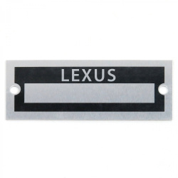 Blank Data Vin Plate - Lexus