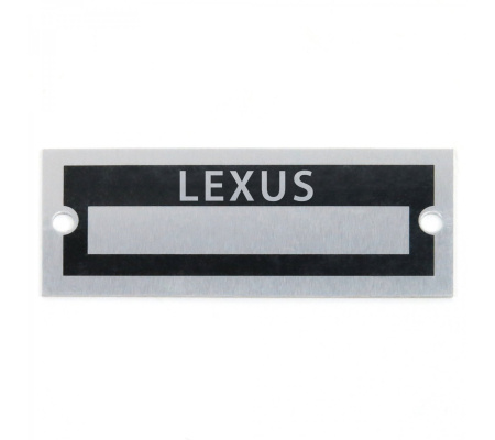 Blank Data Vin Plate - Lexus