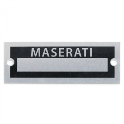 Blank Data Vin Plate - Maserati