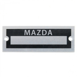 Blank Data Vin Plate - Mazda