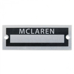 Blank Data Vin Plate - McLaren