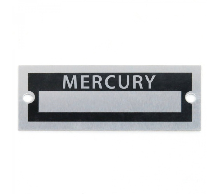 Blank Data Vin Plate - Mercury