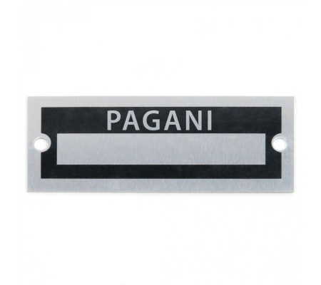 Blank Data Vin Plate - Pagani