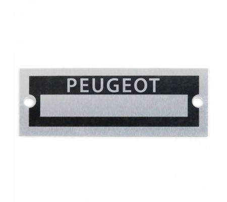 Blank Data Vin Plate - Peugeot