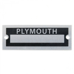 Blank Data Vin Plate - Plymouth