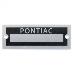 Blank Data Vin Plate - Pontiac