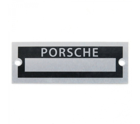 Blank Data Vin Plate - Porsche