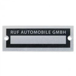 Blank Data Vin Plate - RUF Automobile GmbH