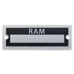 Blank Data Vin Plate - Ram