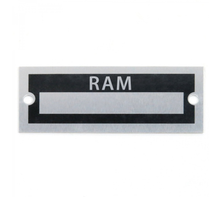Blank Data Vin Plate - Ram
