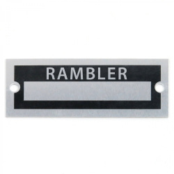 Blank Data Vin Plate - Rambler