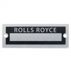 Blank Data Vin Plate - Rolls Royce