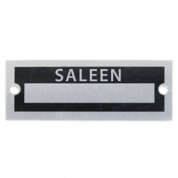 Blank Data Vin Plate - Saleen