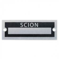Blank Data Vin Plate - Scion