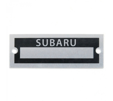 Blank Data Vin Plate - Subaru