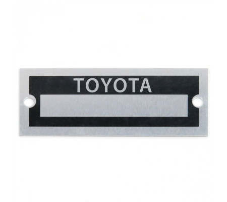 Blank Data Vin Plate - Toyota
