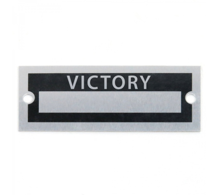 Blank Data Vin Plate - Victory