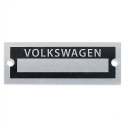 Blank Data Vin Plate - Volkswagen