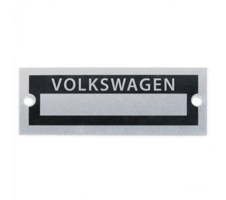 Blank Data Vin Plate - Volkswagen