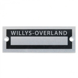 Blank Data Vin Plate - Willys-Overland