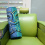 Blue Lono Tiki God Throw Pillow