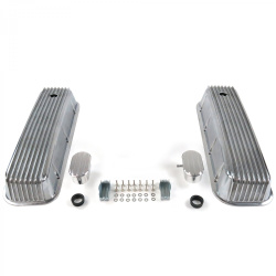 Vintage Finned Valve Covers w/ Breathers (PCV)~Big Block Chevy