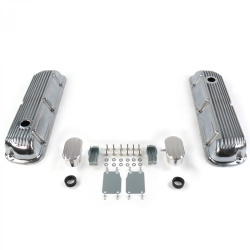 Vintage Finned Valve Covers w/ Breathers (PCV)~Small Block Ford 289-351