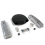 SBC Blk Caddy AC/Short Finned Engine Dress Up kit~w/ Breathers (No PCV)