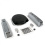 SBC Blk Caddy AC/Tall Center Bolt Finned Engine Dress Up kit~w/ Breathers (PCV)