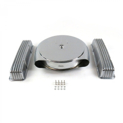 SBC Chr Caddy AC/Tall Finned Engine Dress Up kit~w/o Breather Holes