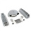 SBC Chr Caddy AC/Tall Center Bolt Engine Dress Up kit~w/ Breathers (No PCV)