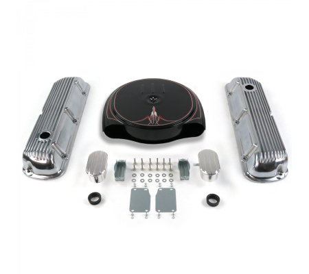 SBF PS Caddy AC/Finned Engine Dress Up kit~w/ Breathers (PCV) 289-351
