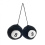 Fuzzy Hanging Rearview Mirror 8-Balls - Pair