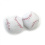 Fuzzy Hanging Rearview Mirror Baseballs - Pair