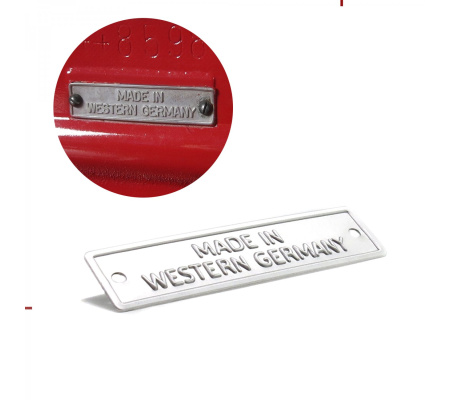 Made in Western Germany - Data Plate fits VW Porsche Audi