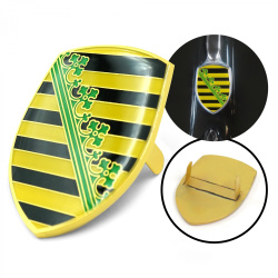 VW Coat of Arms of Saxony (Freistaat Sachsen) Hood Badge Crest