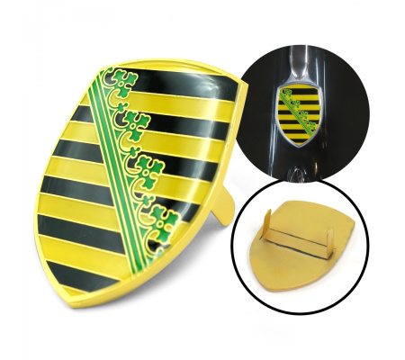 VW Coat of Arms of Saxony (Freistaat Sachsen) Hood Badge Crest