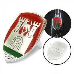 VW Wolfsburg Crest ~ Red Africa Hood Badge Crest