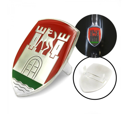 VW Wolfsburg Crest ~ Red Africa Hood Badge Crest