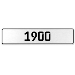 1900 Year  - White Aluminum Street Sign Mancave Euro Plate Name Door Sign Wall