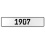 1907 Year  - White Aluminum Street Sign Mancave Euro Plate Name Door Sign Wall