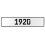 1920 Year  - White Aluminum Street Sign Mancave Euro Plate Name Door Sign Wall