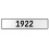 1922 Year  - White Aluminum Street Sign Mancave Euro Plate Name Door Sign Wall