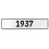 1937 Year  - White Aluminum Street Sign Mancave Euro Plate Name Door Sign Wall