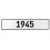 1945 Year  - White Aluminum Street Sign Mancave Euro Plate Name Door Sign Wall