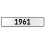 1961 Year  - White Aluminum Street Sign Mancave Euro Plate Name Door Sign Wall