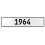 1964 Year  - White Aluminum Street Sign Mancave Euro Plate Name Door Sign Wall