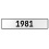 1981 Year  - White Aluminum Street Sign Mancave Euro Plate Name Door Sign Wall