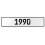 1990 Year  - White Aluminum Street Sign Mancave Euro Plate Name Door Sign Wall