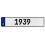 1939 Year  - White Aluminum Street Sign Mancave Euro Plate Name Door Sign Wall